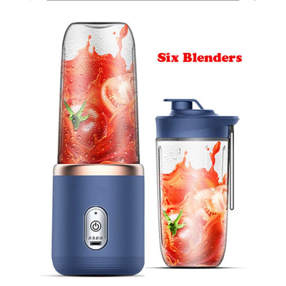 Portable Electric Blender Bottle | 6-Blade Multifunctional Juice and Smoothie Maker with Ice Crushing Capabilities