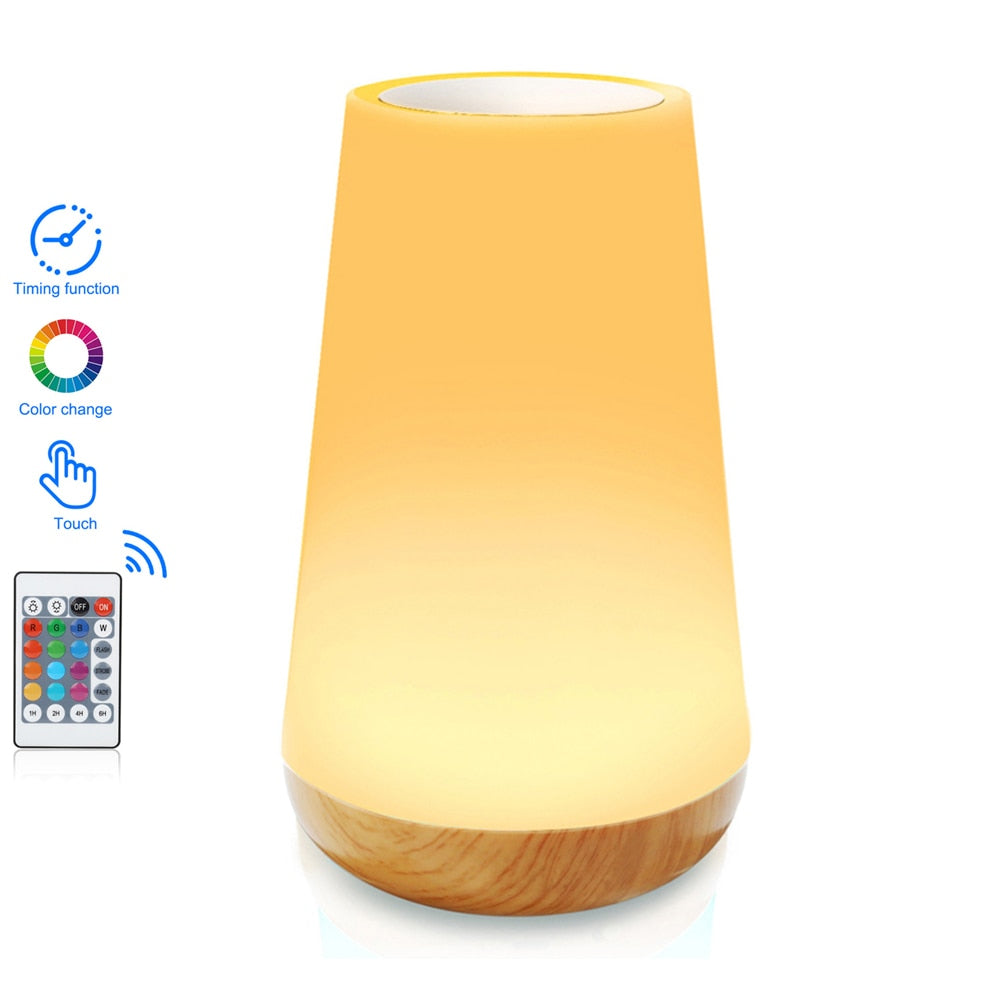 Smart Touch Lamp | RGB LED Table Lamp for Bedroom | Portable Bedside Lamp with Touch Sensor