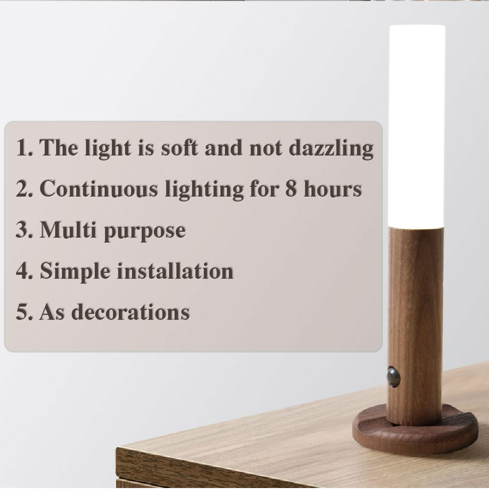 ZenGlow Magnetic Wood Motion Sensor Night Light