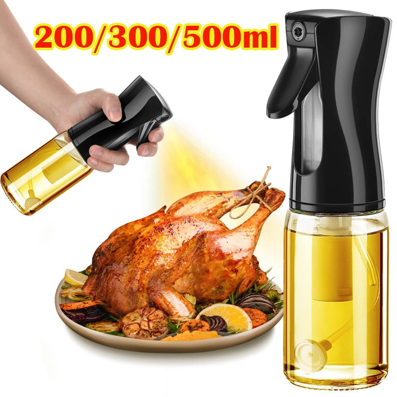 200/300/500ml Oil Spray for Kitchen Oil Nebulizer Dispenser Spray Oil Sprayer Airfryer BBQ Camping Olive Oil Diffuser Cooking